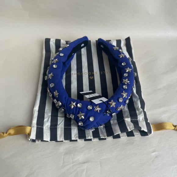 Lele Sadoughi Crystal Star Woven Cowboy Bluestar Studded Embellished Headband main image 11